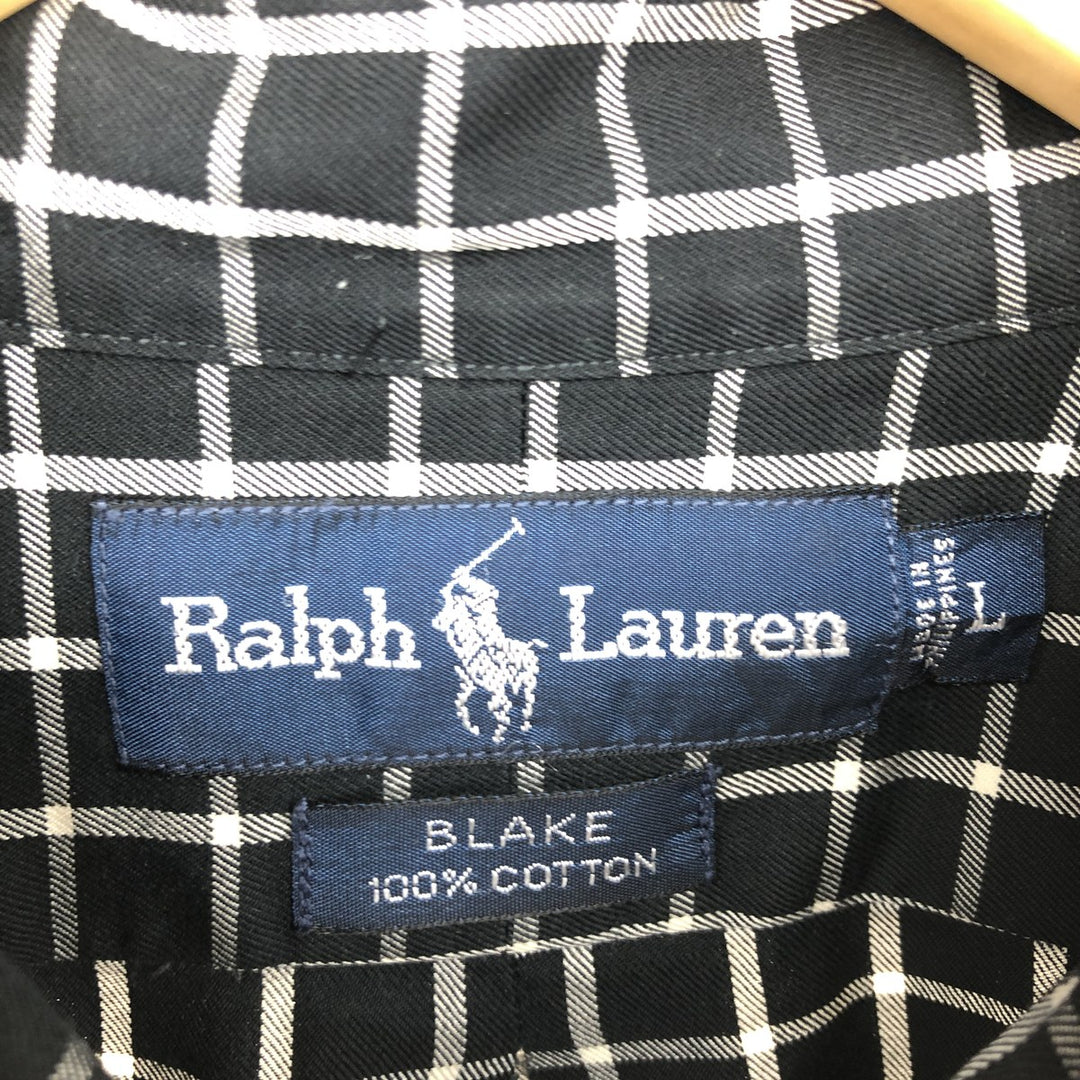 Ralph Lauren BLAKE long sleeve button down check shirt men's L /eaa465893