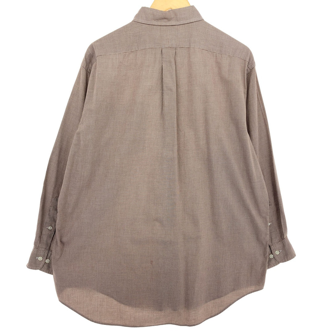 Ralph Lauren YARMOUTH Houndstooth Pattern Long Sleeve Button Down Shirt Men's L size / eaa465894