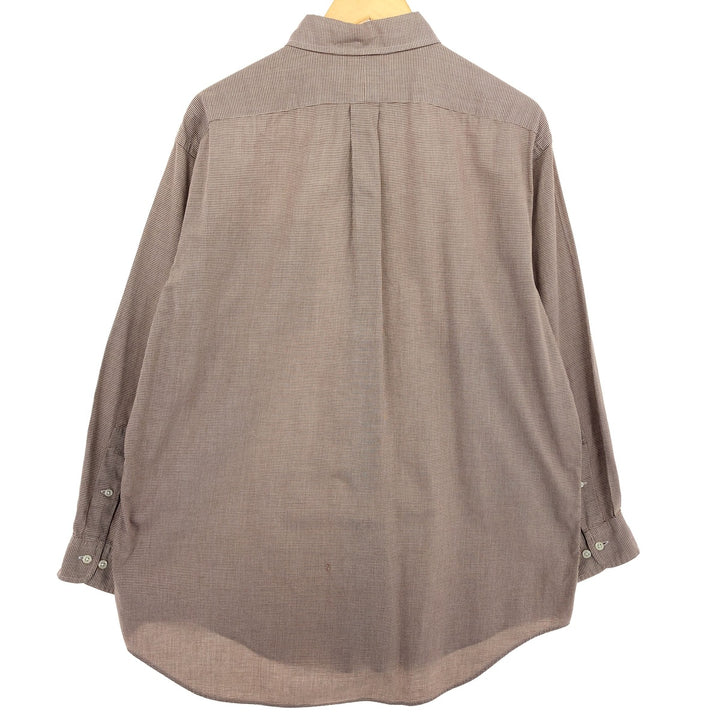 Ralph Lauren YARMOUTH Houndstooth Pattern Long Sleeve Button Down Shirt Men's L size / eaa465894