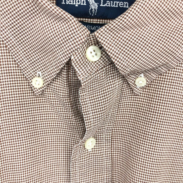 Ralph Lauren YARMOUTH Houndstooth Pattern Long Sleeve Button Down Shirt Men's L size / eaa465894