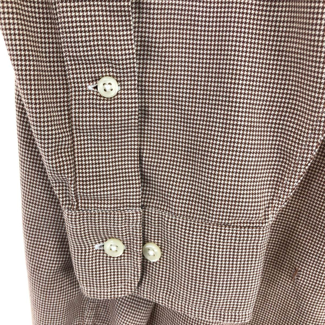 Ralph Lauren YARMOUTH Houndstooth Pattern Long Sleeve Button Down Shirt Men's L size / eaa465894