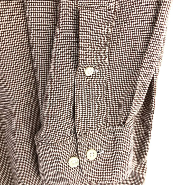 Ralph Lauren YARMOUTH Houndstooth Pattern Long Sleeve Button Down Shirt Men's L size / eaa465894