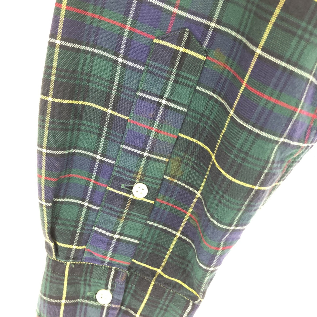 Ralph Lauren CUSTOM FIT Tartan Check Long Sleeve Button-Down Check Shirt Men's L /eaa465895