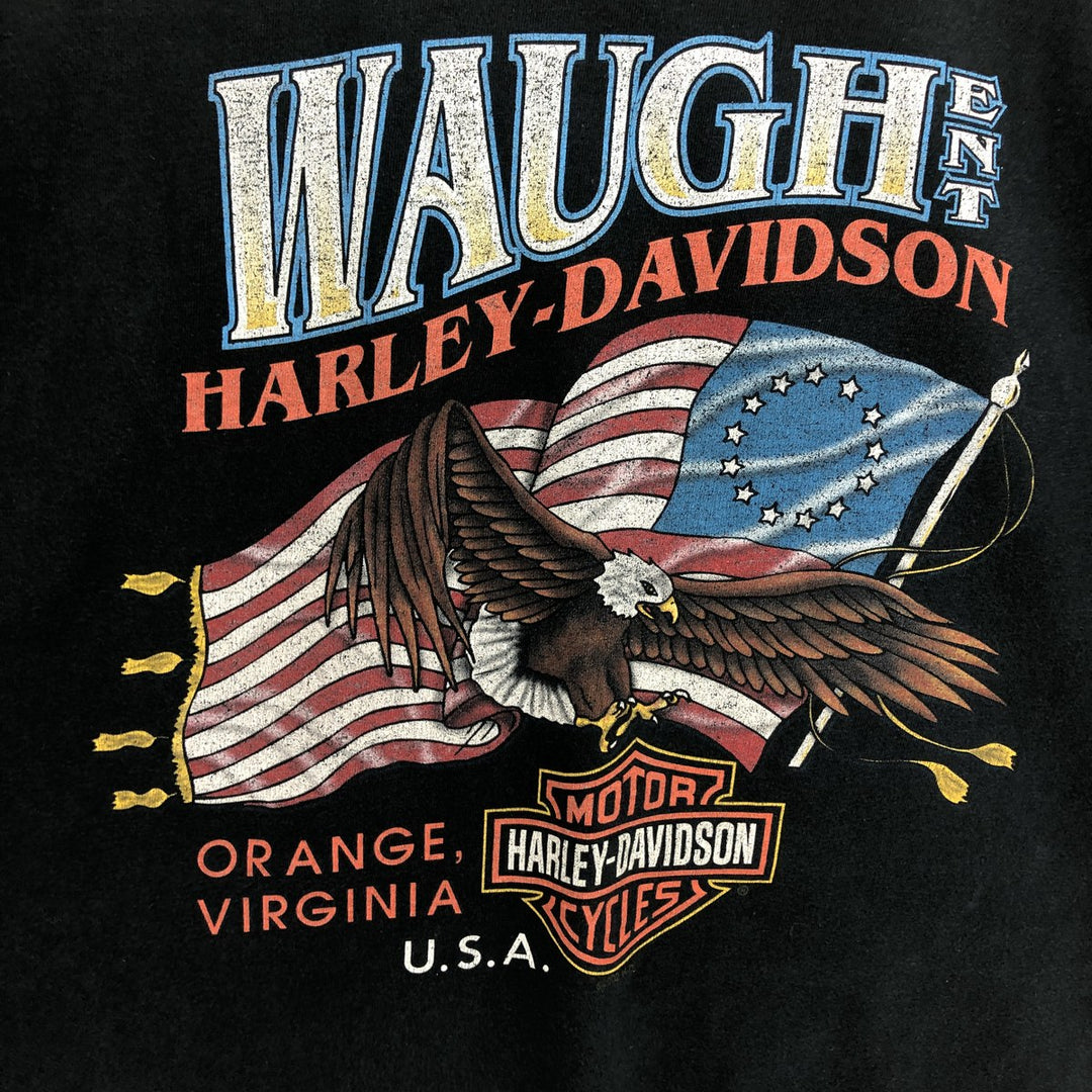 00'S Harley-Davidson Eagle Pattern Motorcycle Bike T-shirt Men's XL size /eaa465904