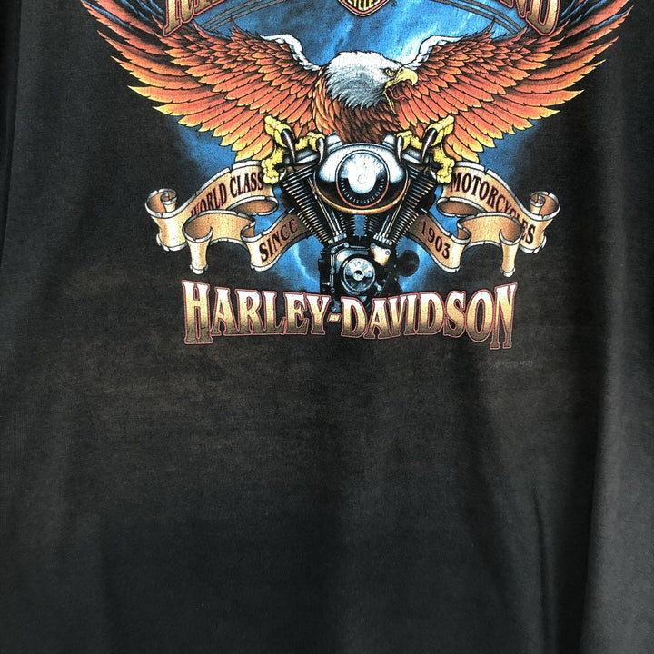 00'S Harley-Davidson Eagle Pattern Motorcycle Bike T-shirt Made in USA Men's XXL /eaa465905