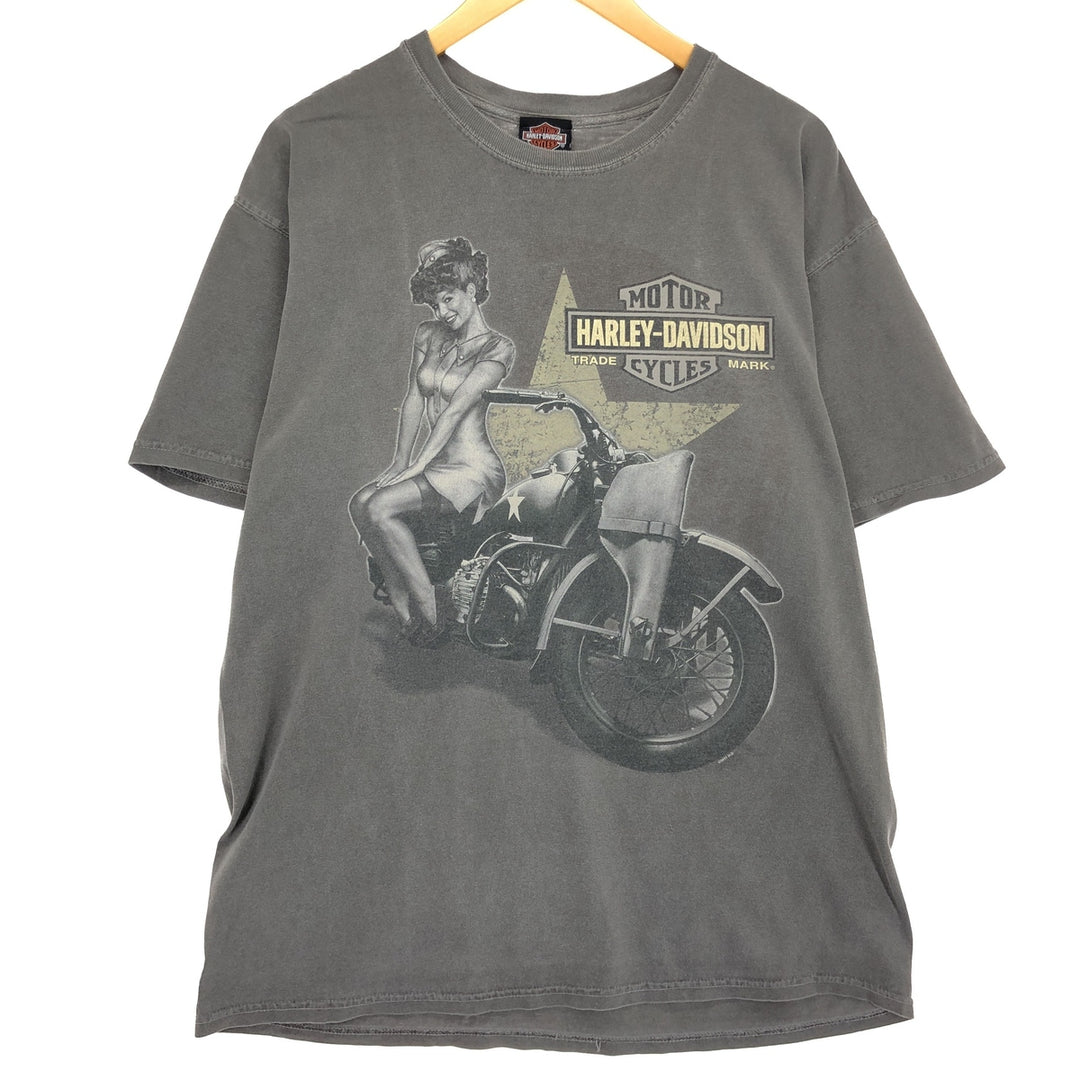 Harley-Davidson Pin-up Girl Motorcycle Bike T-shirt Men's L size / eaa465909