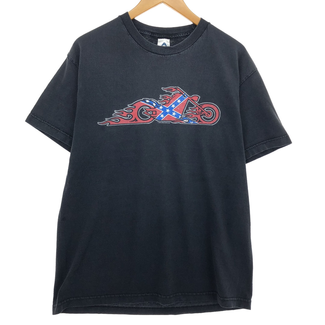 00'S ALSTYLE Skull Pattern Motorcycle Bike T-shirt Men's L size /eaa465919