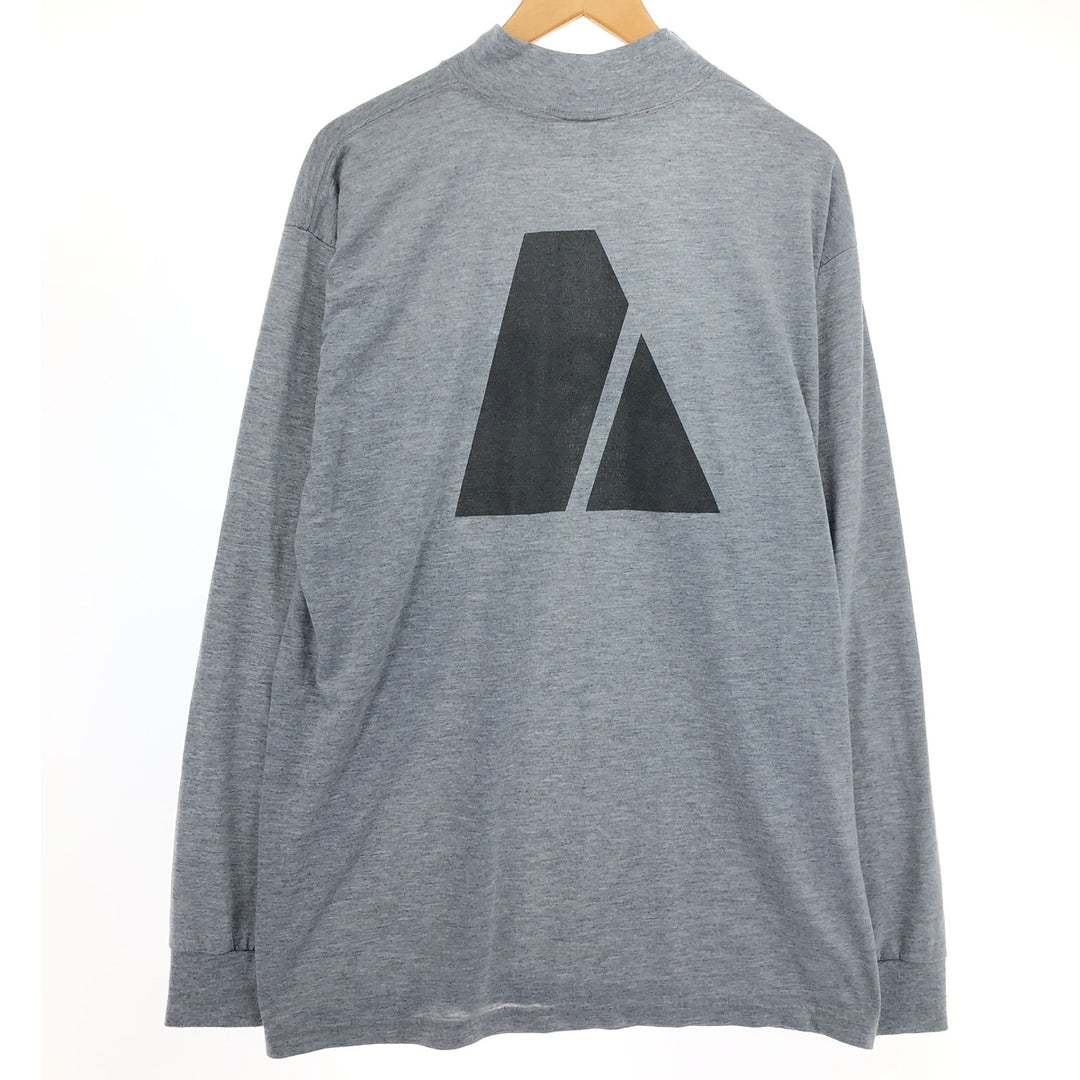 USARMY FITNESS UNIFORM IPFU mock neck long T-shirt long T made in USA men's size L polyester gray type Vintage Second Hand