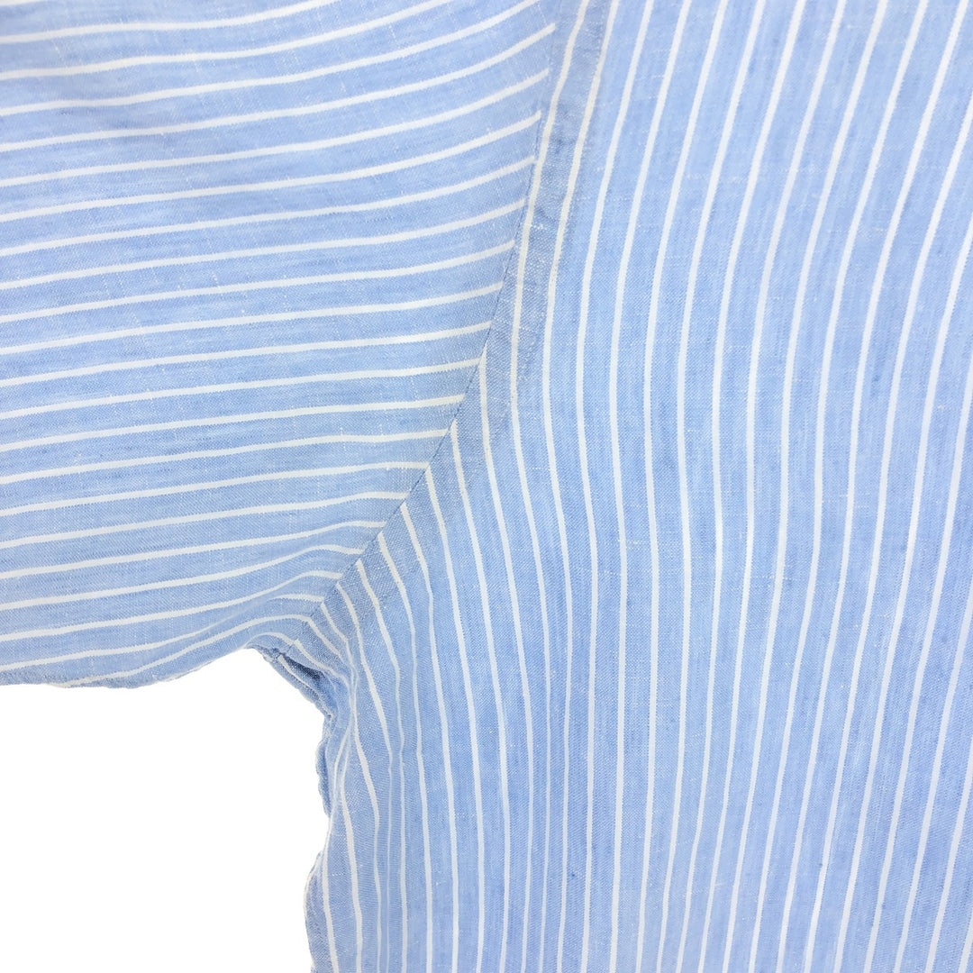 Ralph Lauren Classic Fit Stripe Pattern Short Sleeve Linen Button Down Shirt Men's XL /eaa465957