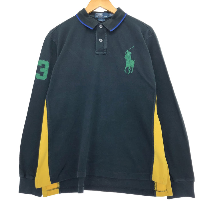 Ralph Lauren POLO by Ralph Lauren CUSTOM FIT Big Pony Long Sleeve Polo Shirt Men's L size / eaa465972