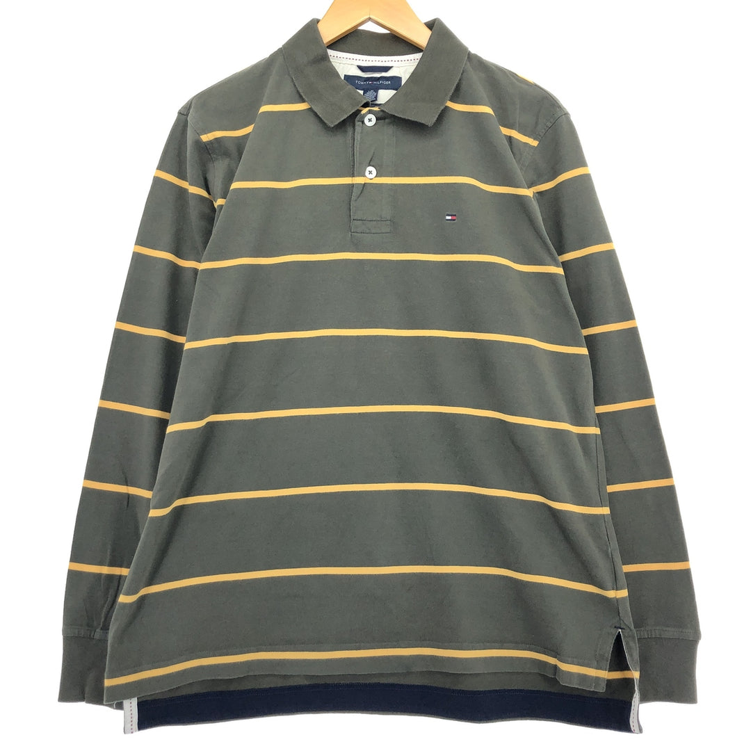 Tommy Hilfiger SLIM FIT long sleeve striped polo shirt, men's size L / eaa465974