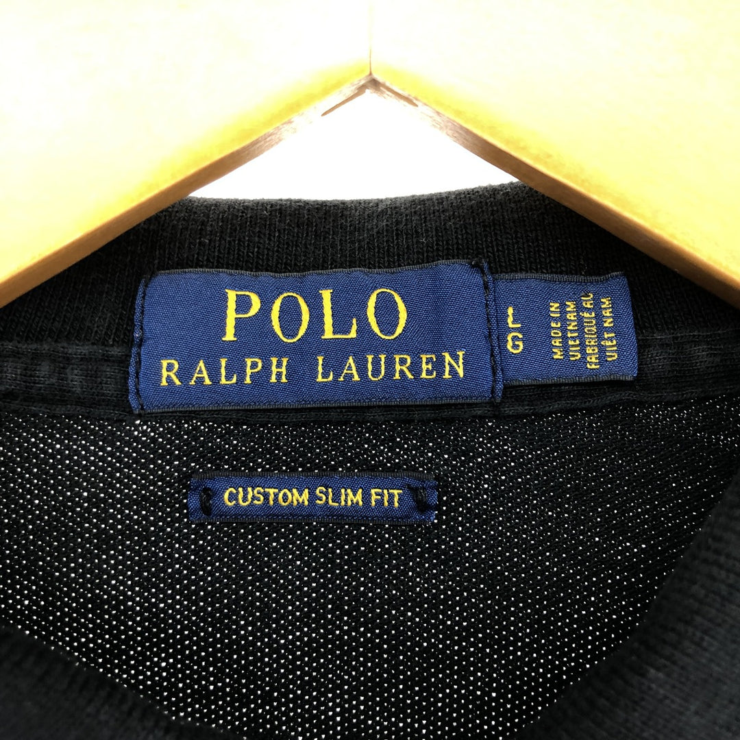 Ralph Lauren POLO RALPH LAUREN CUSTOM SLIM FIT Big Pony Long Sleeve Polo Shirt Men's L equivalent /eaa465986