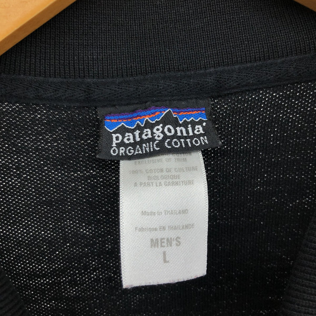 00'S Patagonia ORGANIC COTTON 52761F8 Long Sleeve Polo Shirt Men's Size L / eaa465987