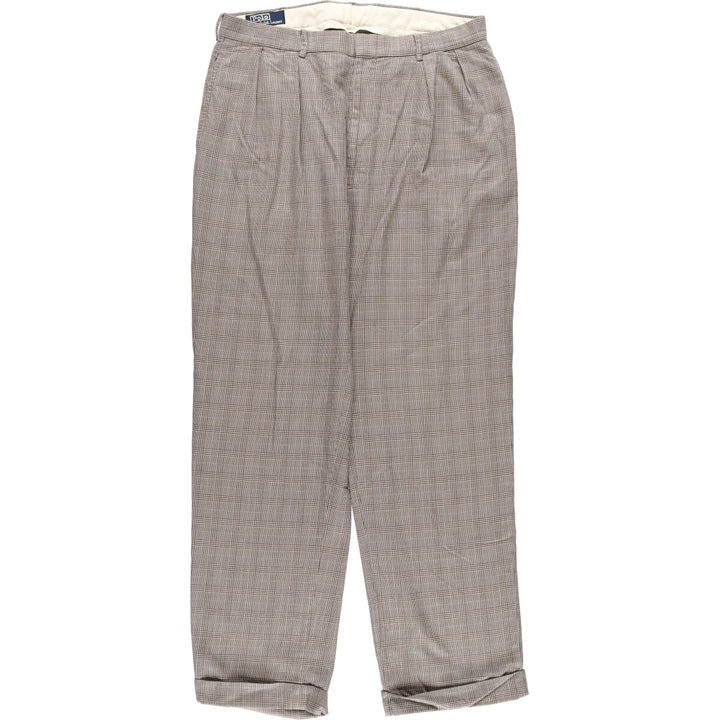 Ralph Lauren POLO by Ralph Lauren Glen Check Two-pleat Slacks Pants Men's W36 equivalent / eaa466000