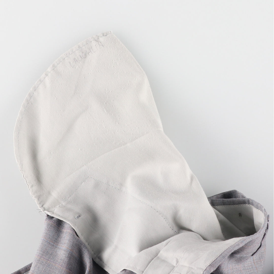 70s~80'S Check Pattern Slacks Pants Men's W32 Vintage unclear gray type Vintage Second Hand