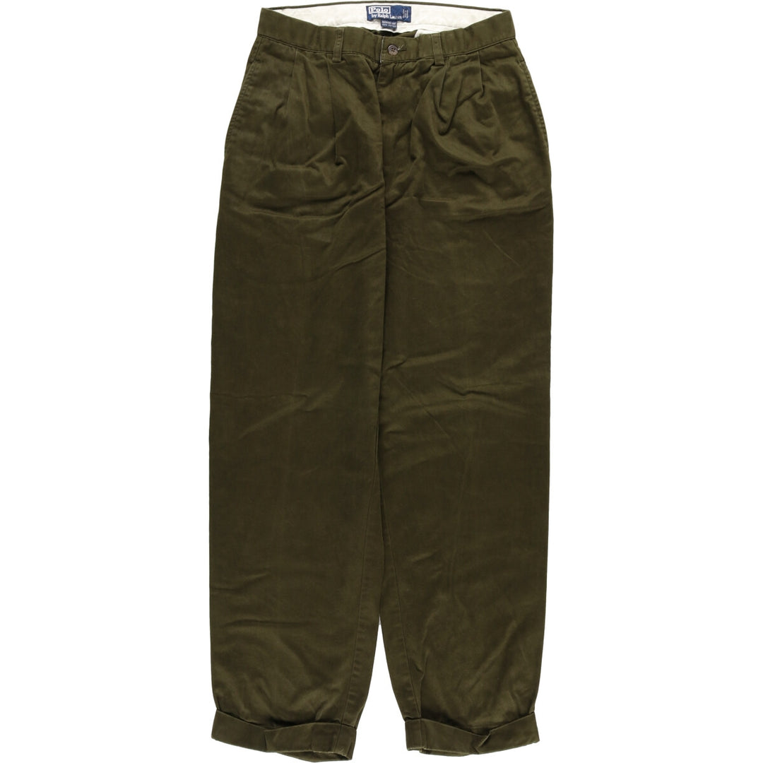 POLO by Ralph Lauren HAMMOND PANT, two-pleat chino pants, women's L (w28) equivalent, vintage / eaa466036