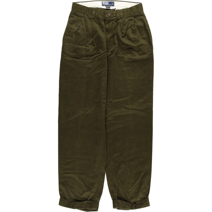 POLO by Ralph Lauren HAMMOND PANT, two-pleat chino pants, women's L (w28) equivalent, vintage / eaa466036