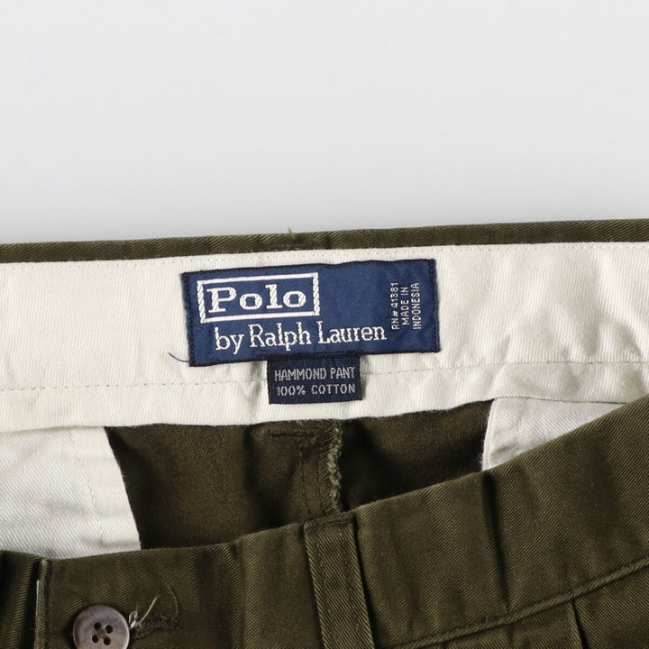 POLO by Ralph Lauren HAMMOND PANT, two-pleat chino pants, women's L (w28) equivalent, vintage / eaa466036