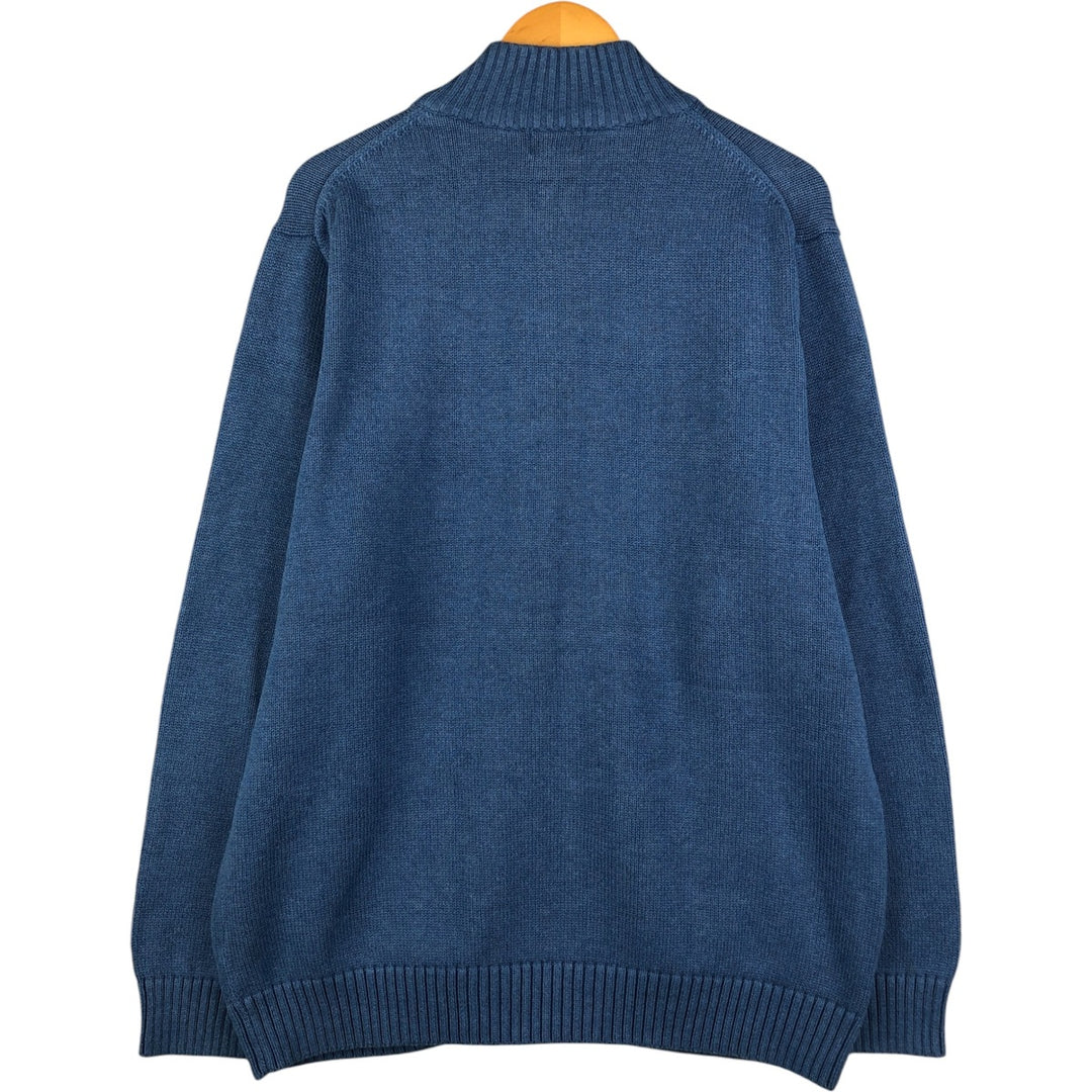 90'S LLBean Driver's Knit Sweater, Men's XL, Vintage cotton Blue type light blue Vintage Second Hand