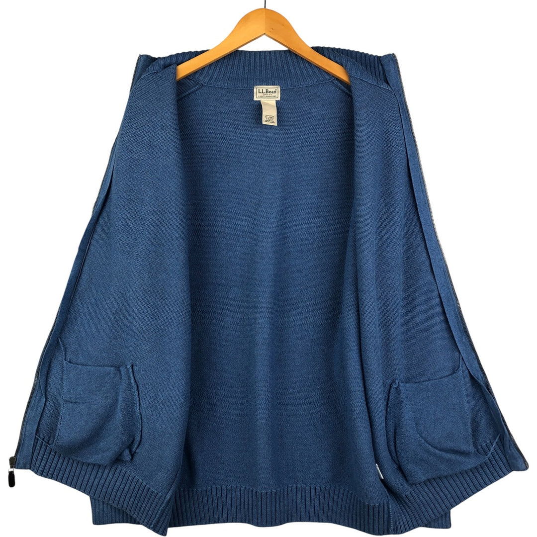90'S LLBean Driver's Knit Sweater, Men's XL, Vintage cotton Blue type light blue Vintage Second Hand