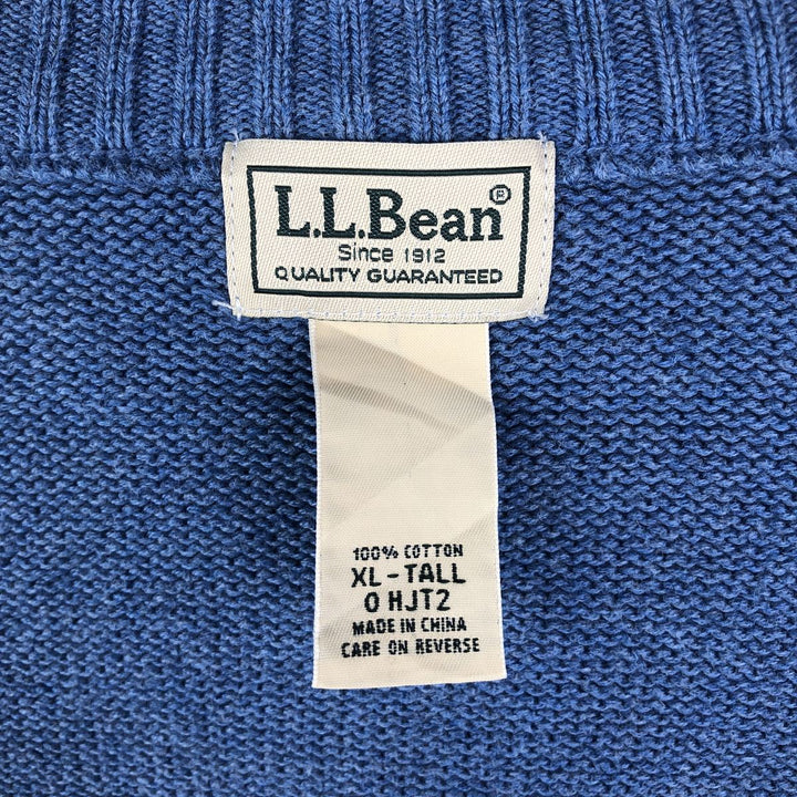 90'S LLBean Driver's Knit Sweater, Men's XL, Vintage cotton Blue type light blue Vintage Second Hand