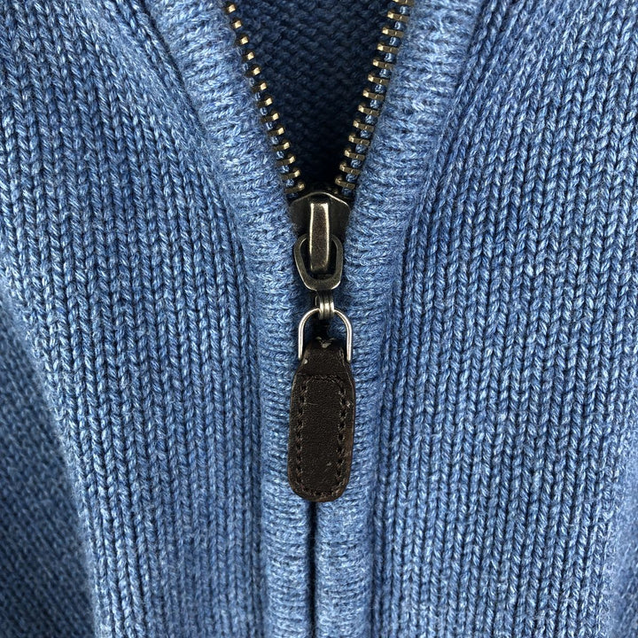 90'S LLBean Driver's Knit Sweater, Men's XL, Vintage cotton Blue type light blue Vintage Second Hand