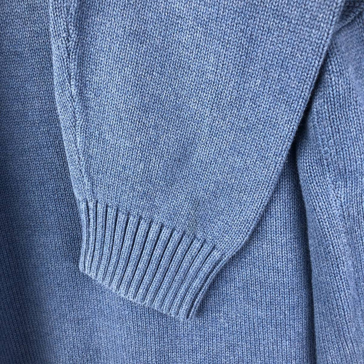 90'S LLBean Driver's Knit Sweater, Men's XL, Vintage cotton Blue type light blue Vintage Second Hand
