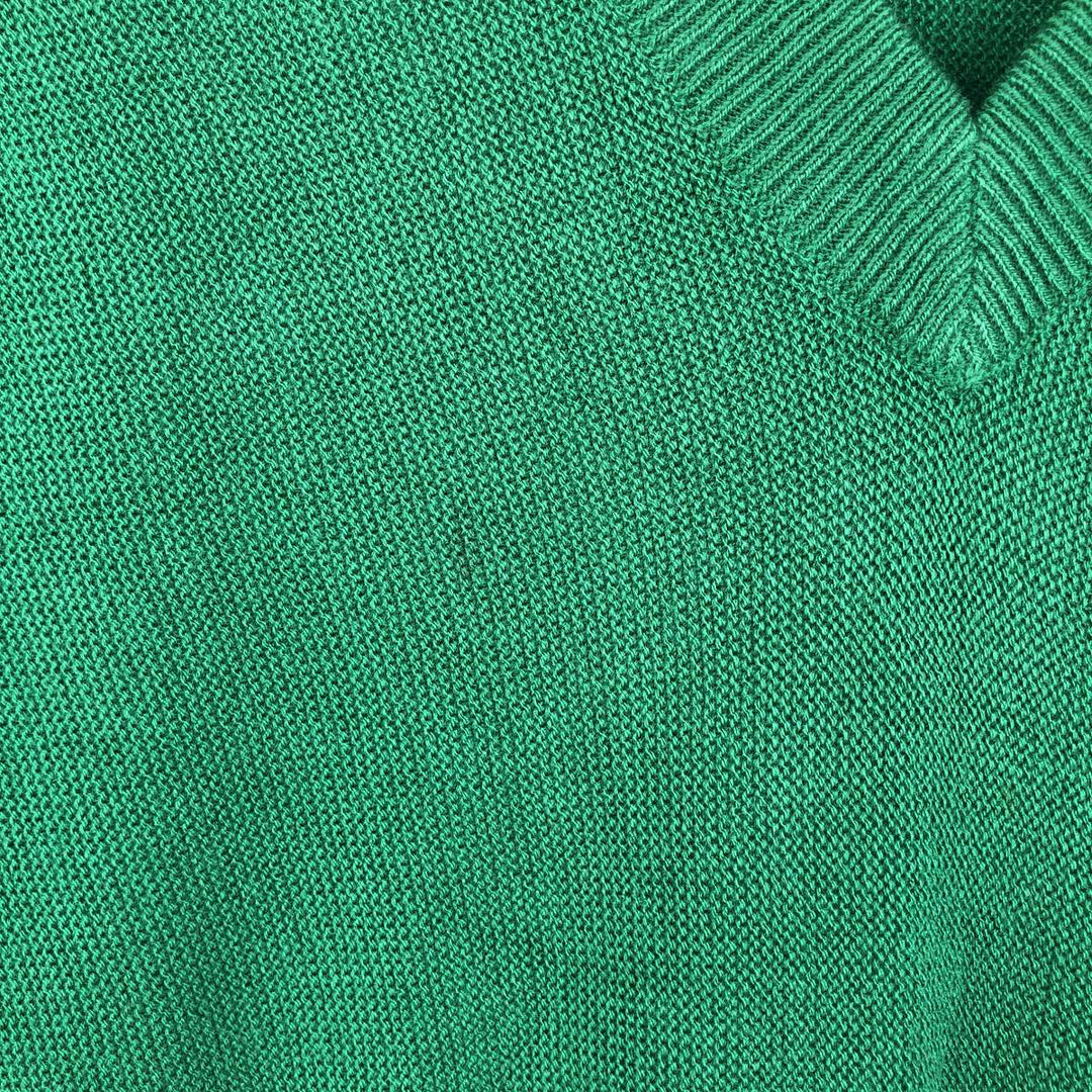 Vintage 1980'S Lacoste Chemise V-neck acrylic knit sweater, men's size XL acrylic green type Vintage Second Hand
