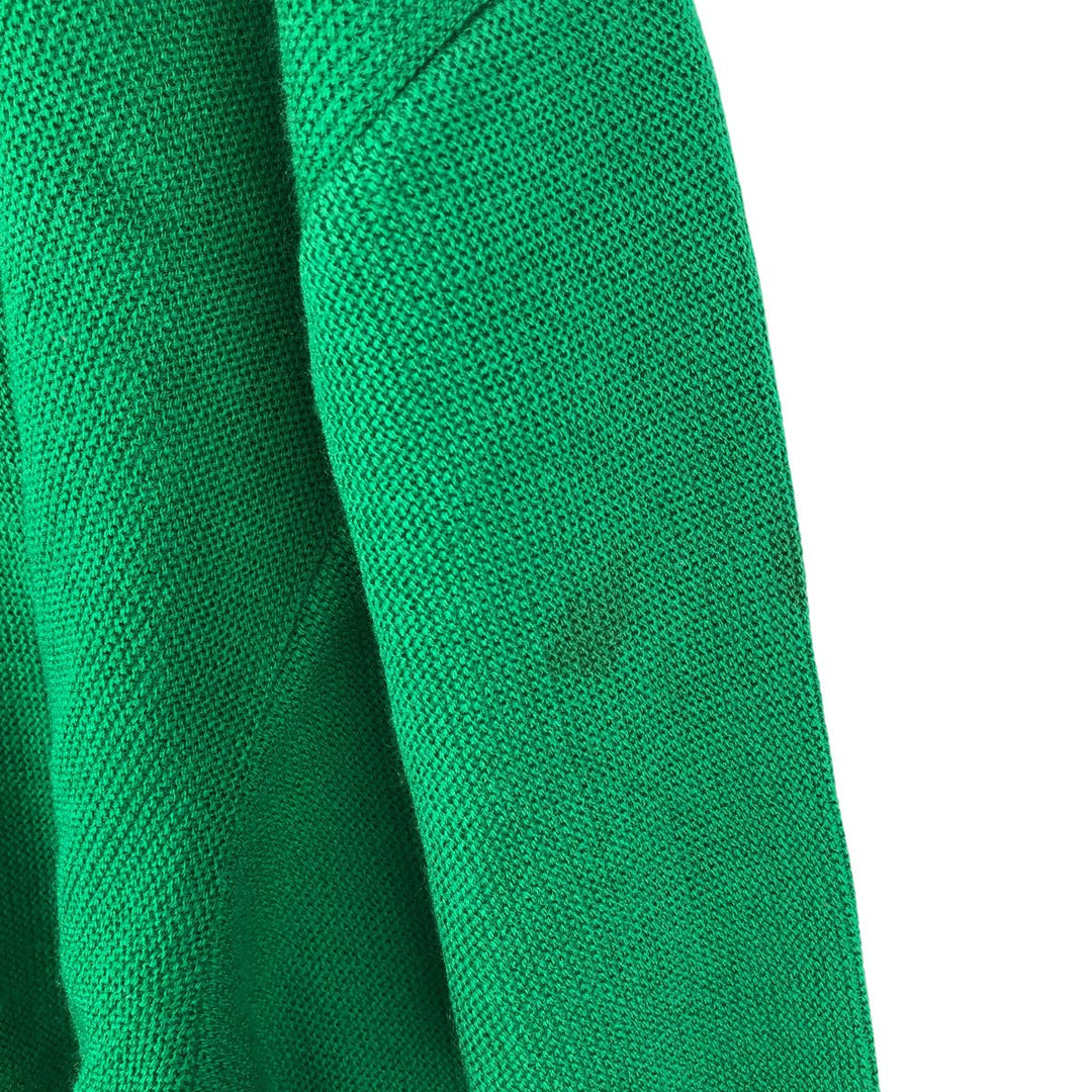Vintage 1980'S Lacoste Chemise V-neck acrylic knit sweater, men's size XL acrylic green type Vintage Second Hand