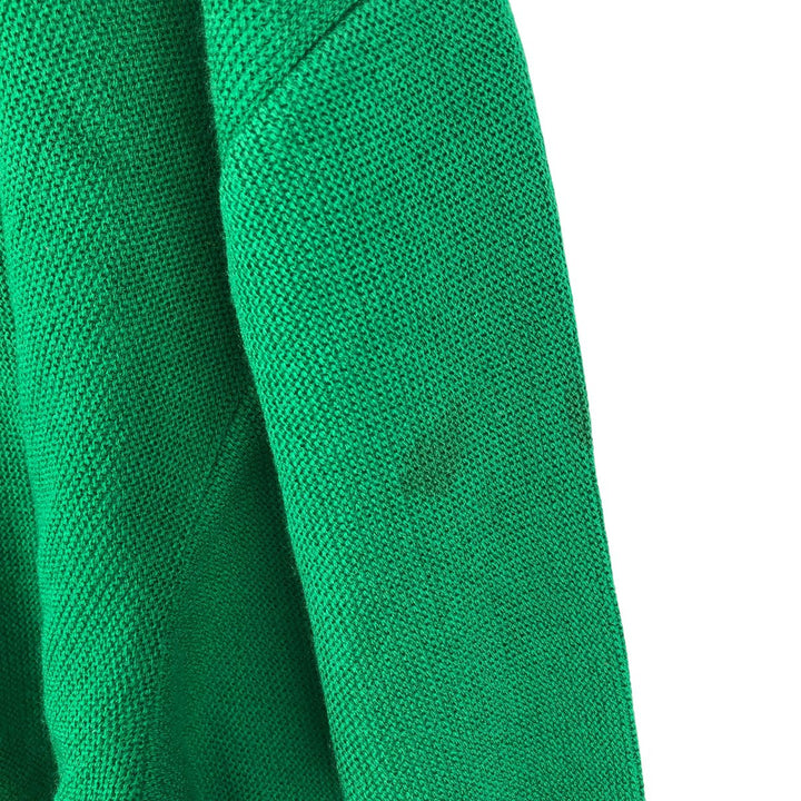 Vintage 1980'S Lacoste Chemise V-neck acrylic knit sweater, men's size XL acrylic green type Vintage Second Hand