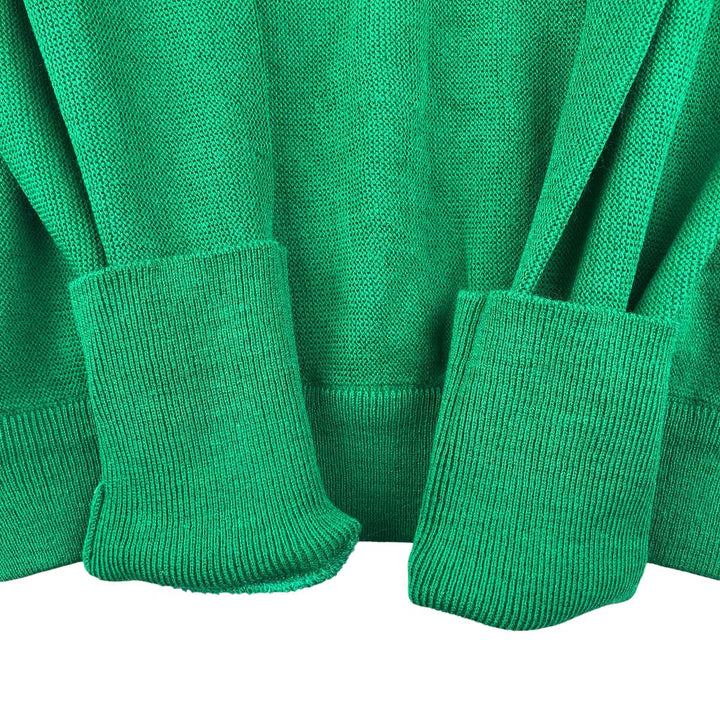 Vintage 1980'S Lacoste Chemise V-neck acrylic knit sweater, men's size XL acrylic green type Vintage Second Hand