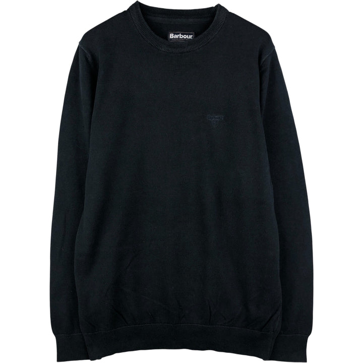 Barbour cotton knit sweater, men's size L cotton black type Vintage Second Hand
