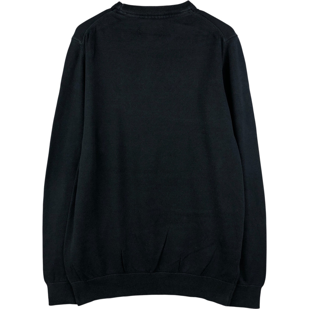 Barbour cotton knit sweater, men's size L cotton black type Vintage Second Hand