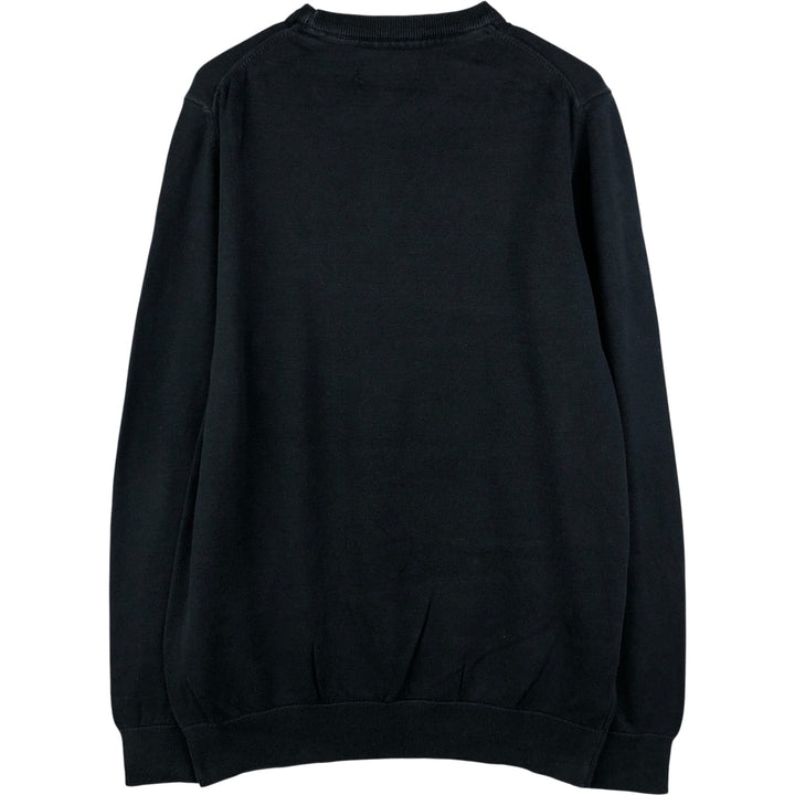 Barbour cotton knit sweater, men's size L cotton black type Vintage Second Hand