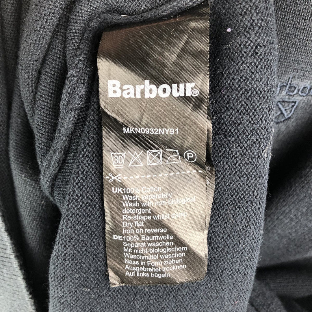 Barbour cotton knit sweater, men's size L cotton black type Vintage Second Hand