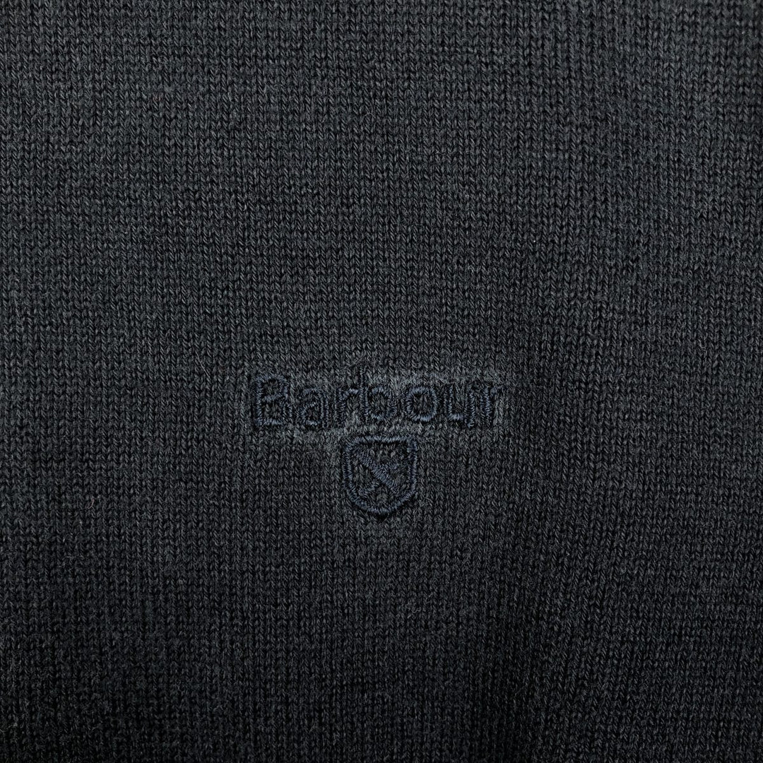 Barbour cotton knit sweater, men's size L cotton black type Vintage Second Hand