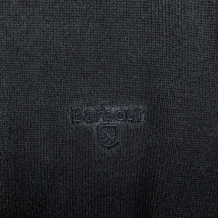Barbour cotton knit sweater, men's size L cotton black type Vintage Second Hand