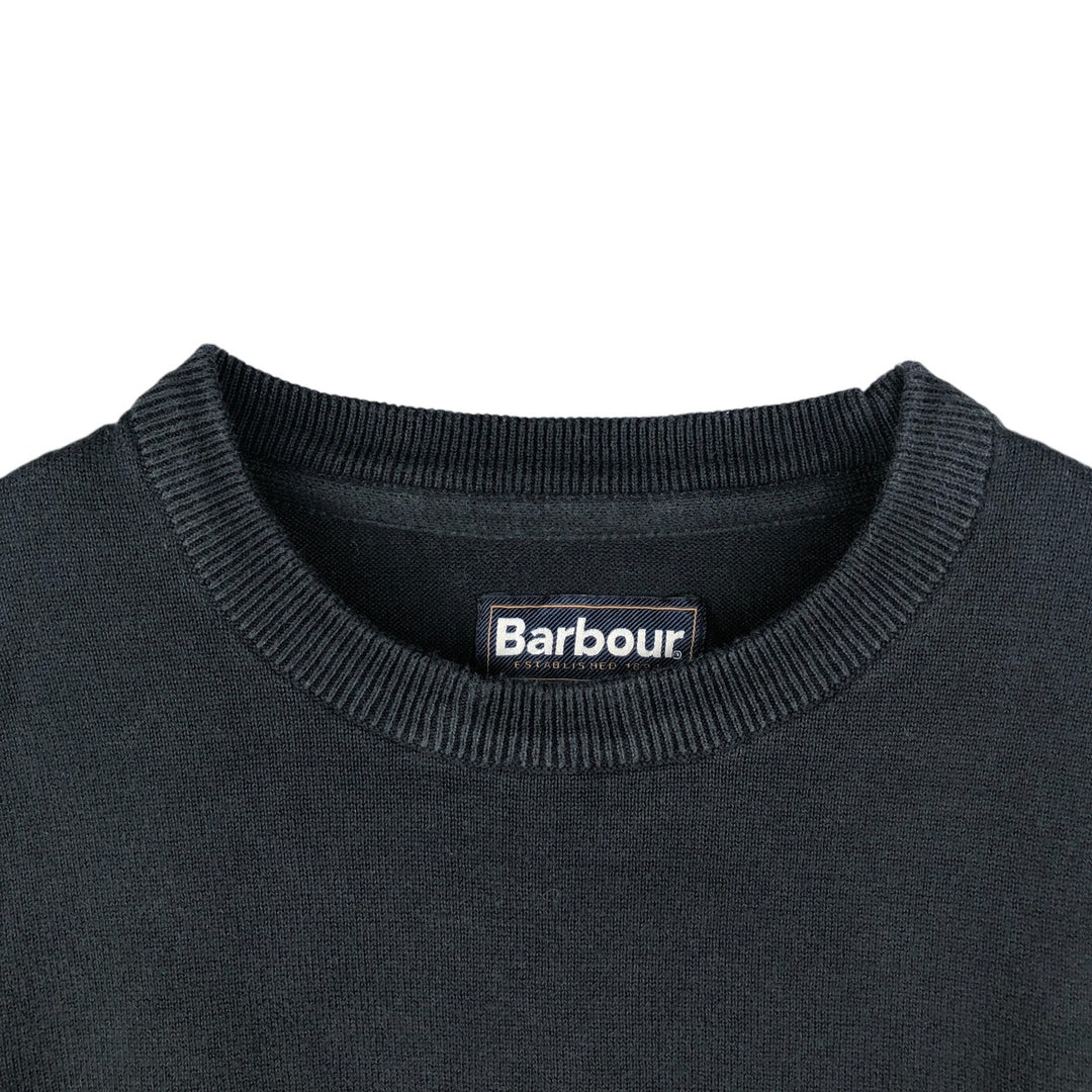 Barbour cotton knit sweater, men's size L cotton black type Vintage Second Hand