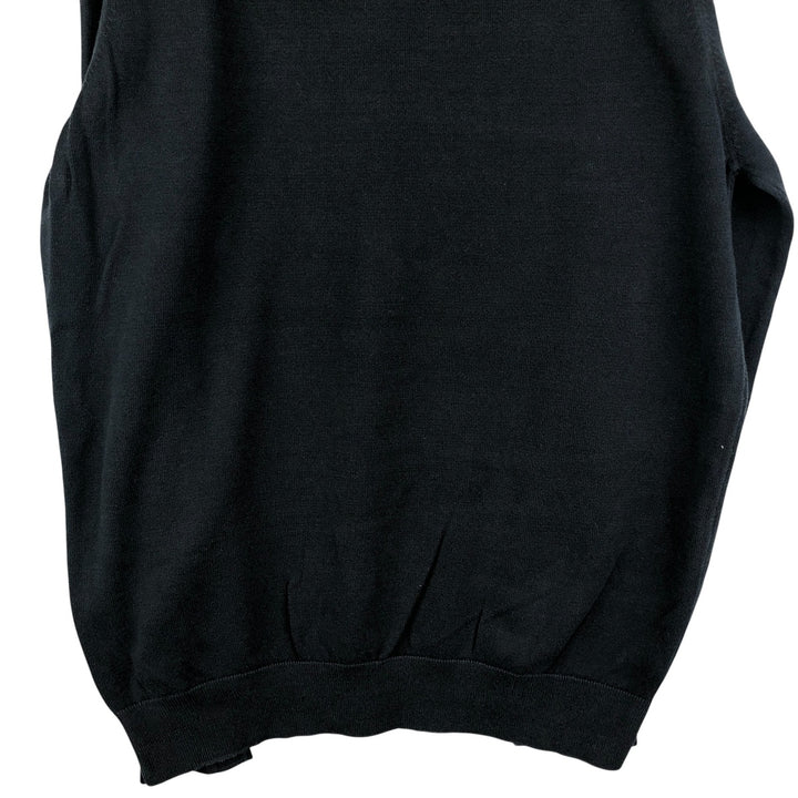 Barbour cotton knit sweater, men's size L cotton black type Vintage Second Hand