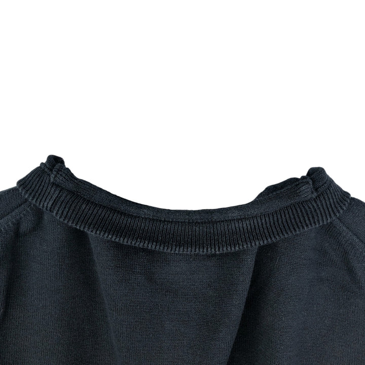 Barbour cotton knit sweater, men's size L cotton black type Vintage Second Hand