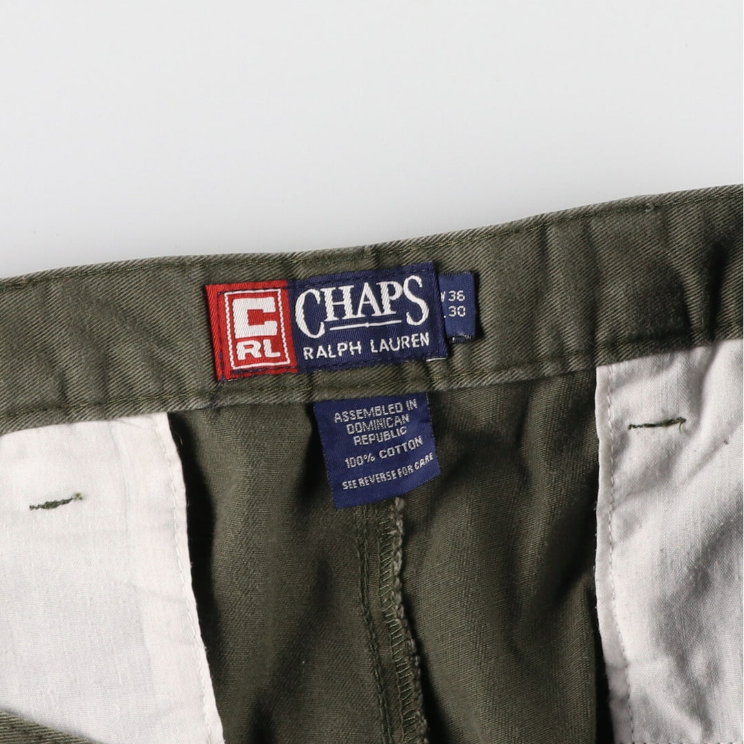 90'S Ralph Lauren CHAPS Two-pleat Chino Pants Men's W35 Vintage / eaa466075