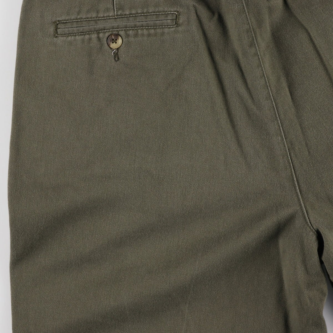 90'S Ralph Lauren CHAPS Two-pleat Chino Pants Men's W35 Vintage / eaa466075