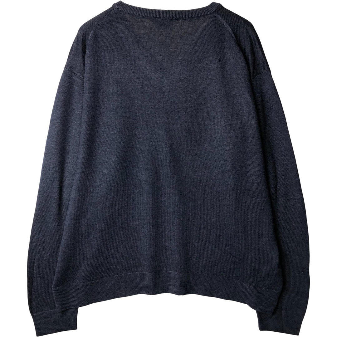 Lacoste Acrylic Knit Sweater, Size 6, Men's XL acrylic navy blue type Vintage Second Hand