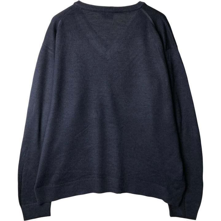 Lacoste Acrylic Knit Sweater, Size 6, Men's XL acrylic navy blue type Vintage Second Hand