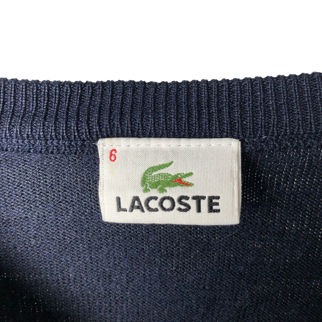 Lacoste Acrylic Knit Sweater, Size 6, Men's XL acrylic navy blue type Vintage Second Hand