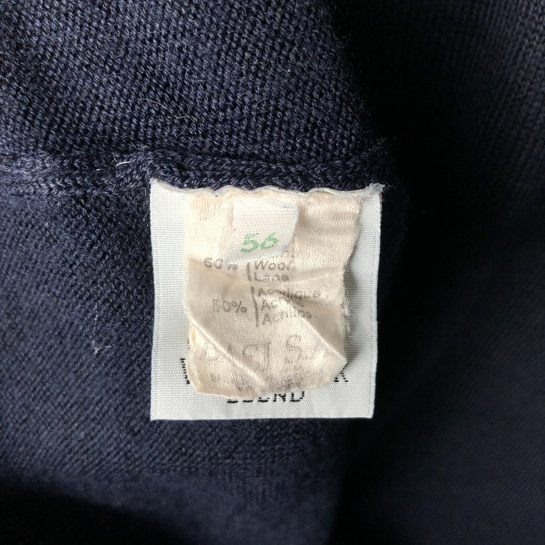 Lacoste Acrylic Knit Sweater, Size 6, Men's XL acrylic navy blue type Vintage Second Hand