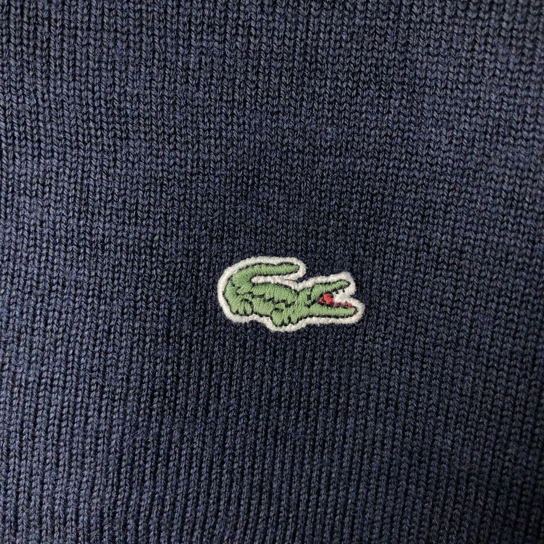 Lacoste Acrylic Knit Sweater, Size 6, Men's XL acrylic navy blue type Vintage Second Hand