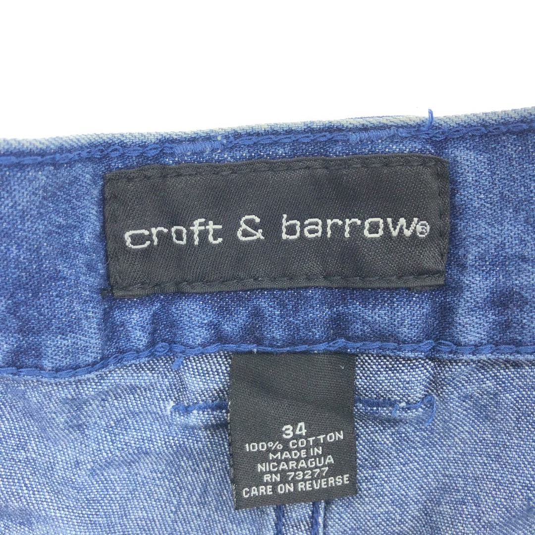 croft&barrow denim shorts short pants men's w34 equivalent /eaa466101