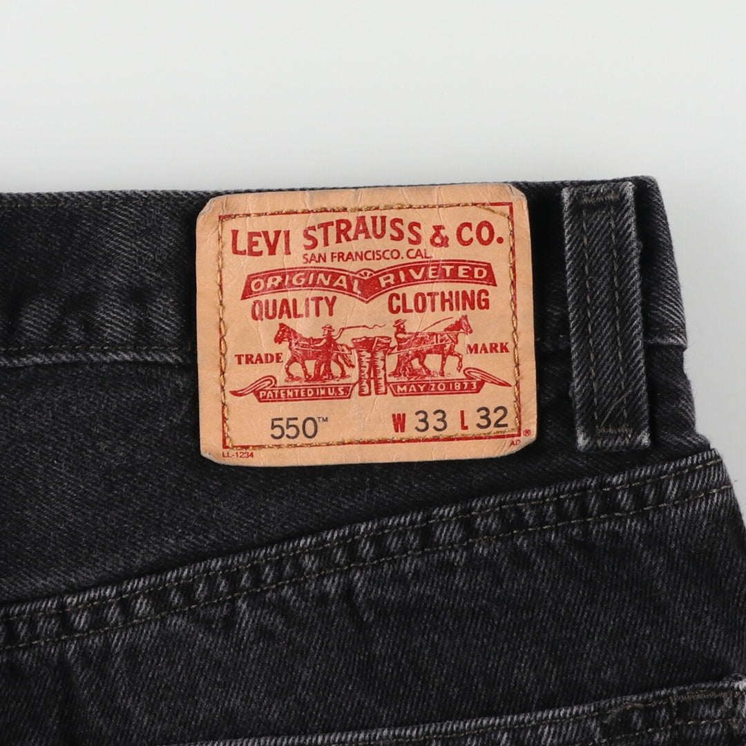 Levi's 550 Relaxed Fit Black Denim Tapered Denim Pants Men's W34 equivalent / eaa466127