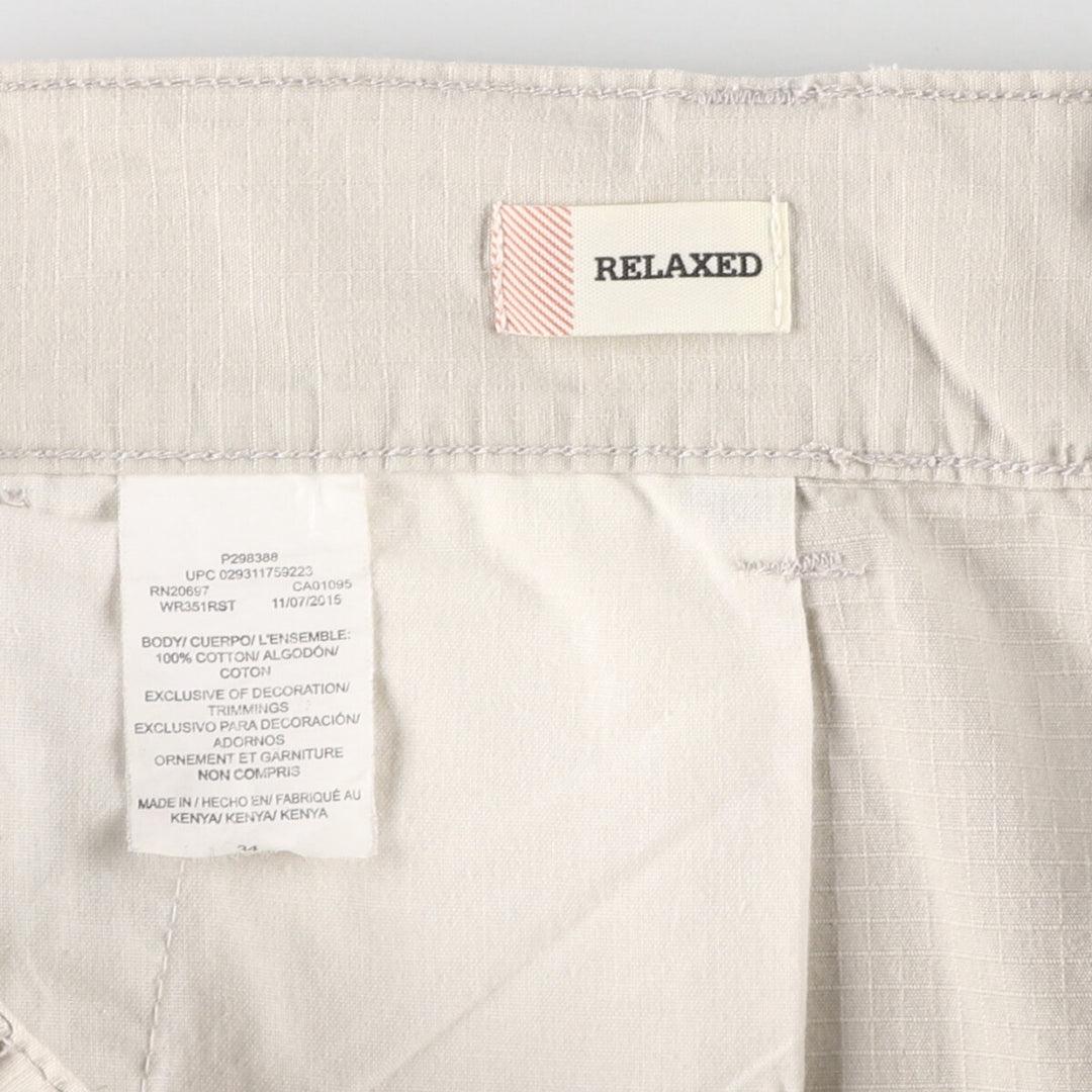 Dickies Relaxed Ripstop Cargo Shorts, Men's, W36 cotton gray type Vintage Second Hand